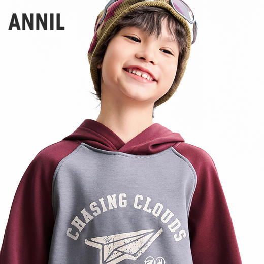 【实体店同款】男女童带帽长袖卫衣冬季新款安奈儿童装AM541412 商品图1