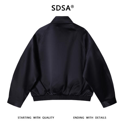 5036SDSA男士秋冬新款痞帅男装美式纯色立领拉链卫衣高街百搭宽松上衣 商品图5