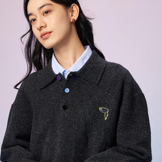 NPC潮牌博物馆奇妙夜系列毛衣男女情侣秋冬宽松休闲保暖NP57SW55 商品图2