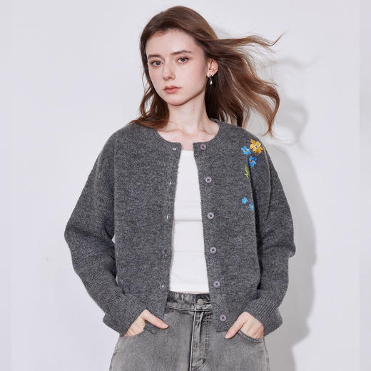 9.4%羊毛韩系花朵；6%羊毛条纹爱心刺绣/复古提花  针织衫合集A-5330-1 商品图1