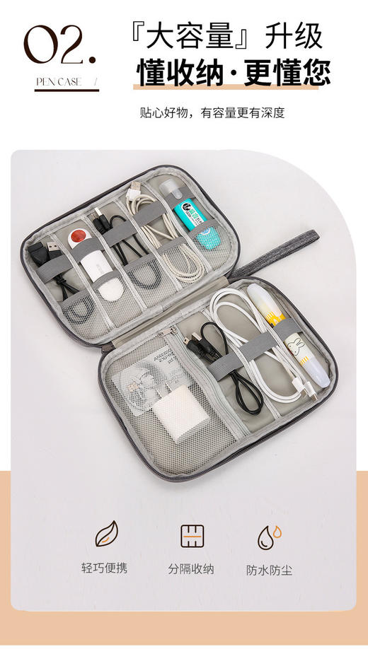 大容量化妆包 手提分区分层收纳包 旅行随身便携化妆袋 防水洗漱包女 商品图10