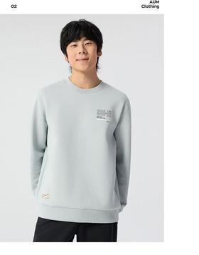 6楼特步运动秋款男士卫衣975129920256 绿灰色