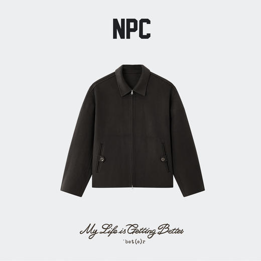 NPC潮牌短款毛呢外套宽松翻领男高级感休闲百搭秋季上新NP57WC41 商品图5