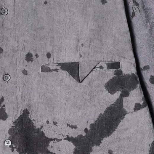 043137SDSA男士秋冬新款痞帅男装韩版提花扎染翻领长袖衬衫休闲宽松衬衣 商品图3