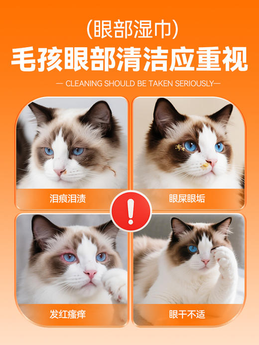 普安特宠物湿巾狗狗免洗手套猫咪擦眼泪痕专用眼部湿纸巾清洁套装 商品图2