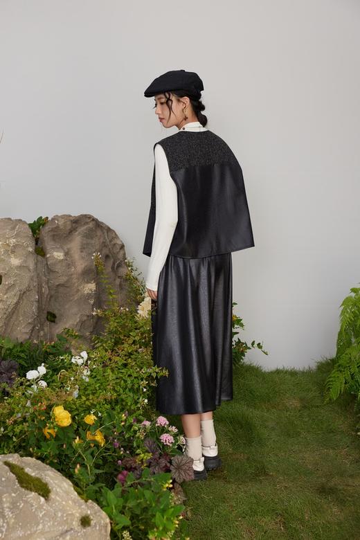 LNNNS 黑色不对称设计款高腰半裙 20963 商品图3