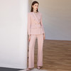 IWY/气质羊毛粉色西装套裤女时尚绑带美容院前台接待职业工作服CP2495-P 商品缩略图0
