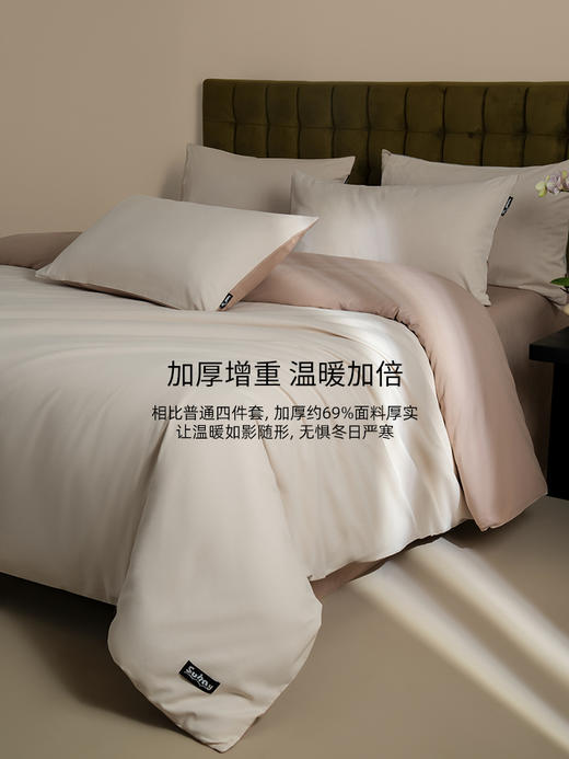 佳丽斯磨毛四件套全棉纯棉秋冬季床单三件套床上用品加厚保暖被套 商品图1