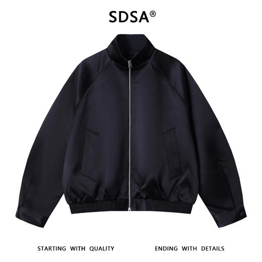 5036SDSA男士秋冬新款痞帅男装美式纯色立领拉链卫衣高街百搭宽松上衣 商品图1