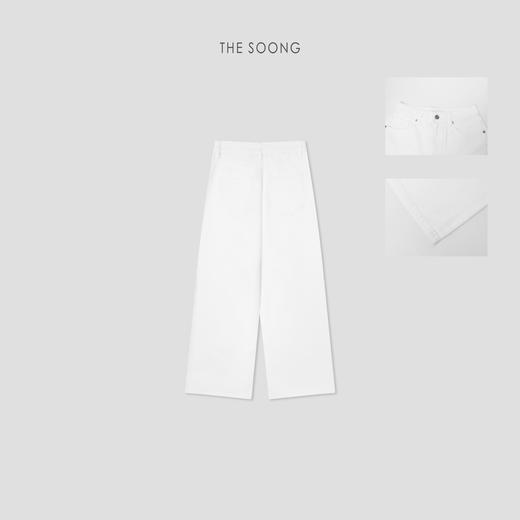 THESOONG/早秋100%棉厚实重工直筒牛仔裤女新款休闲无弹垂感HBNZ7568 商品图7