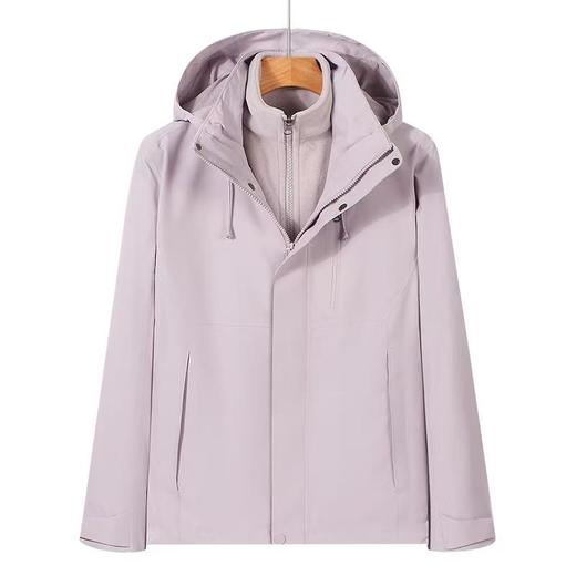 2025新款男女三合一全热封压胶户外摇粒绒可拆卸保暖加厚冲锋衣，⚡️军工级压胶·5000+暴雨级防护·双倍锁温摇粒绒BSZD1177 商品图6