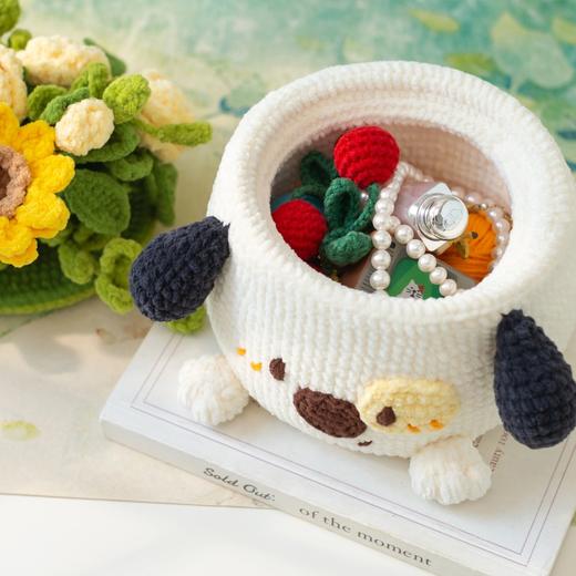 苏苏姐家盆栽收纳盒手工编织diy钩针创意编织材料包毛线团打发时间 商品图2