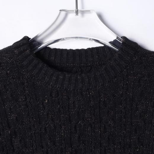 257134SDSA男士秋冬新款痞帅男装慵懒风气质条纹圆领毛衣百搭时尚针织衫 商品图2