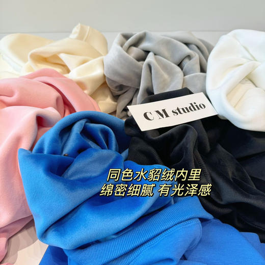 伊泺杉 爱心A刺绣卫衣 男女同款  宽松版型 加绒/不加绒 外穿/内搭 商品图5