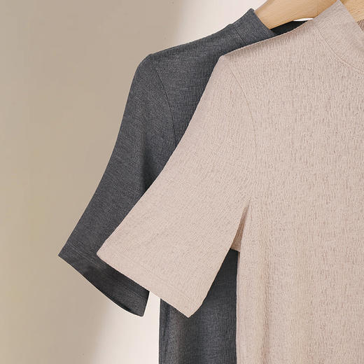 美奈川 羊绒提花小高领中袖BN09179 商品图3