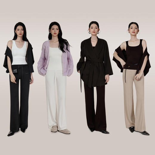 【颗里专场】真修饰腿型，颗里“猫感”保暖阔腿裤 有垂感 职场/带娃/约会一裤搞定 商品图6