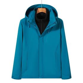 2025新款男女三合一全热封压胶户外摇粒绒可拆卸保暖加厚冲锋衣，⚡️军工级压胶·5000+暴雨级防护·双倍锁温摇粒绒BSZD1177