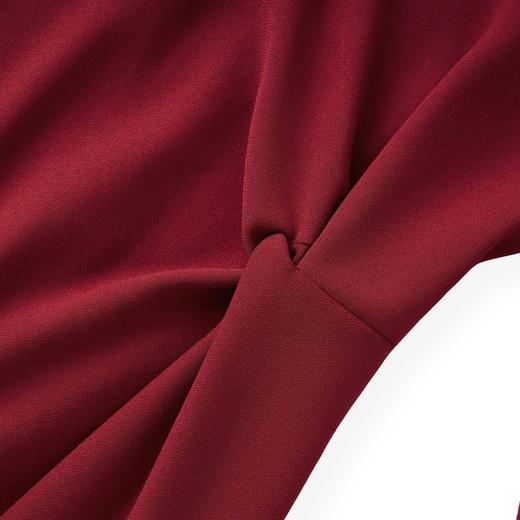 「高货wl」全新升级【铂金会员330/天猫439/差价109】(93737)洛诗琳法式方领镶钻连衣裙2025秋季收褶腰修身显瘦裙子女 商品图3