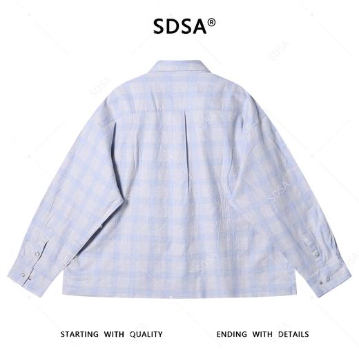 2175SDSA男士秋冬新款痞帅男装韩版简约撞色格纹格子翻领长袖衬衫百搭 商品图5