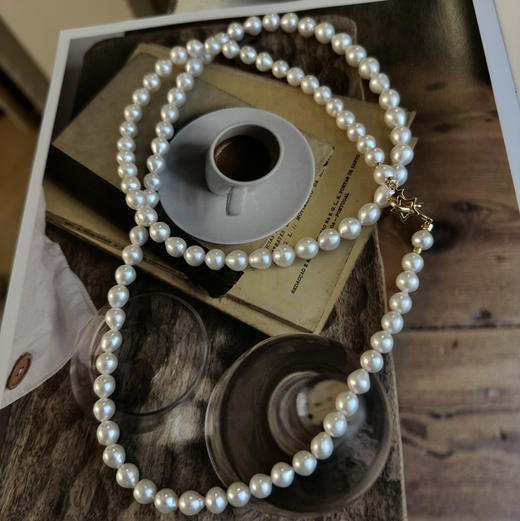 毛衣链85cm 水滴宝宝珠完美无暇 强光 链型很漂亮 随意扣扣子 商品图0