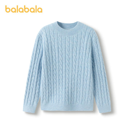 巴拉巴拉童装儿童毛衣男女童秋冬打底针织衫百搭上衣舒适时尚纯色 商品图2