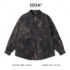 252206SDSA男士秋冬新款痞帅男装潮牌街头做旧翻领长袖衬衫扎染时尚衬衣 商品缩略图1