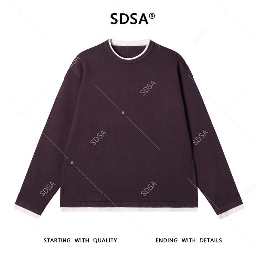25093SDSA男士秋冬新款痞帅男装韩版简约撞色卷边假两件毛衣百搭针织衫 商品图0