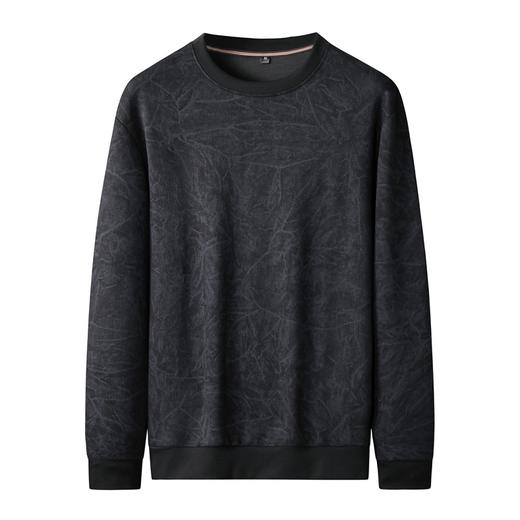 【DK】大依优型大码男装圆领长袖卫衣打底衫时尚休闲商务百搭秋季加肥 商品图4