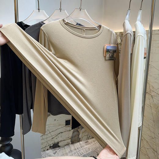 27%莫代尔+9%绵羊毛 圆领莫代尔羊毛云感上衣   A-5311 商品图8