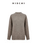 HIDEMI 羊驼毛牦牛绒粗针厚款圆领廓形极简宽松毛衣 商品缩略图6