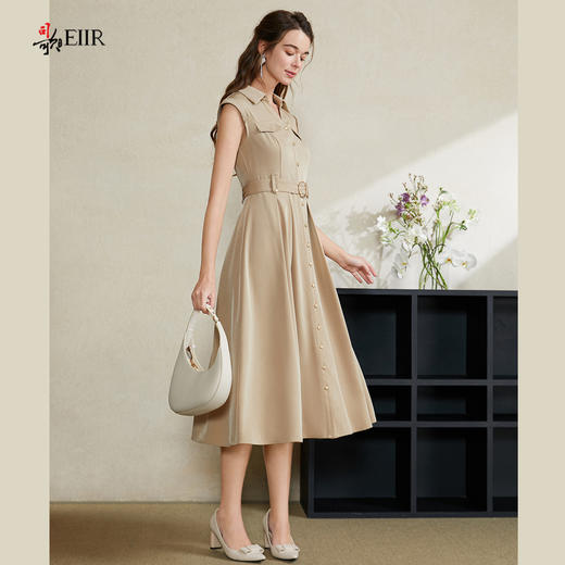 司歌修身通勤连衣裙衬衫裙R911256X 商品图0