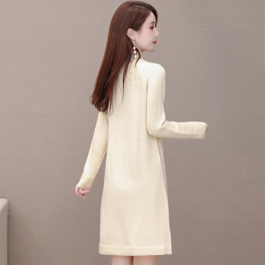 QYM 5CX9968-Y连衣裙宽松毛线裙弹力休闲裙内外可穿搭 商品图2