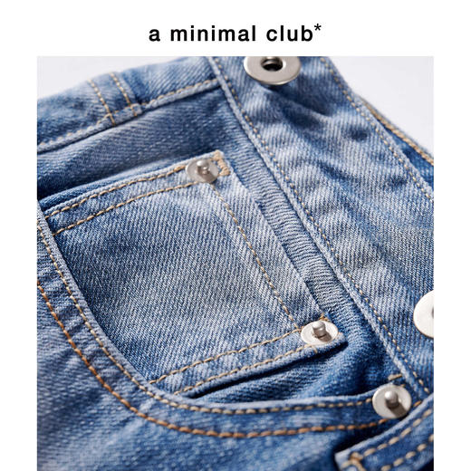 a minimal club复古美式水洗赤耳边直筒牛仔裤轻便上新AM58DT04 商品图2