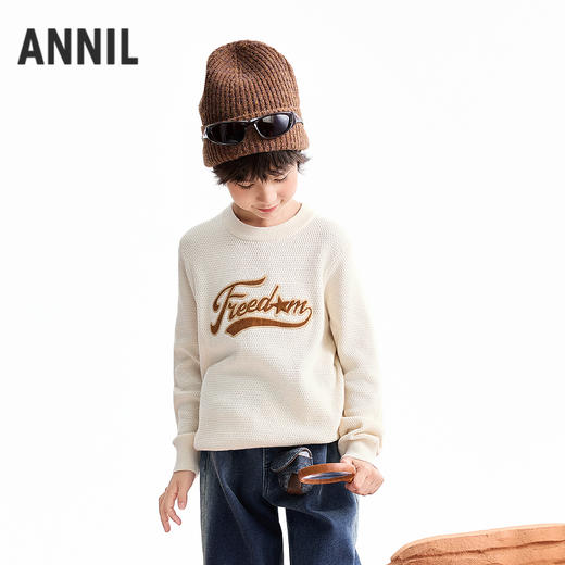 【实体店同款】男童圆领棉线衫冬季新款安奈儿童装AB544032 商品图0