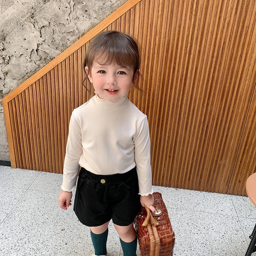 【柔软细腻！弹力舒适】女童打底衫宝宝高领德绒儿童秋冬外穿中小童宝宝韩版洋气长袖T恤。rb 商品图2
