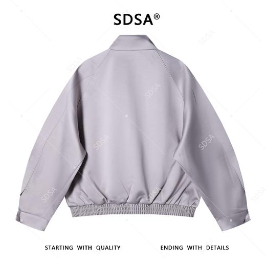 5036SDSA男士秋冬新款痞帅男装美式纯色立领拉链卫衣高街百搭宽松上衣 商品图5