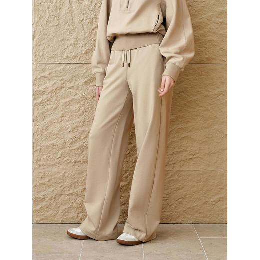 INSUN恩裳纯棉直筒香蕉廓形休闲裤 商品图4