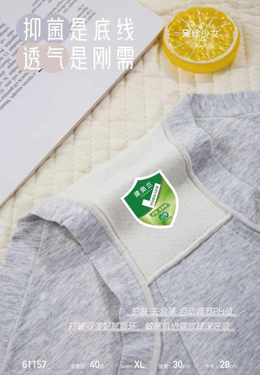 HYY-61157 【1条】60支澳棉纯色舒适大版女士内裤 商品图5