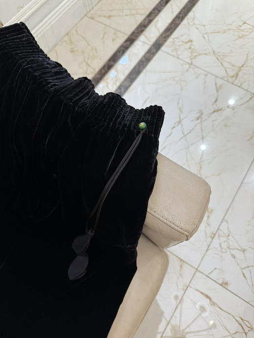 922-5轻中式 百分百真丝丝绒 非一般亲肤舒适 高端丝绒阔腿长裤 商品图4
