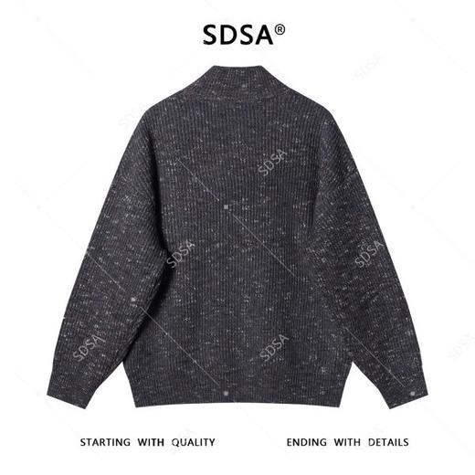 257108SDSA男士秋冬新款痞帅男装潮牌撞色立领拉链针织衫百搭开衫毛衣 商品图5