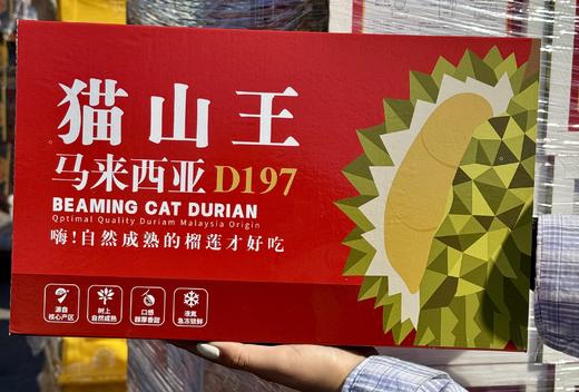 马来西亚猫山王D197榴莲 进口液氮冷冻榴莲 礼盒装 商品图0