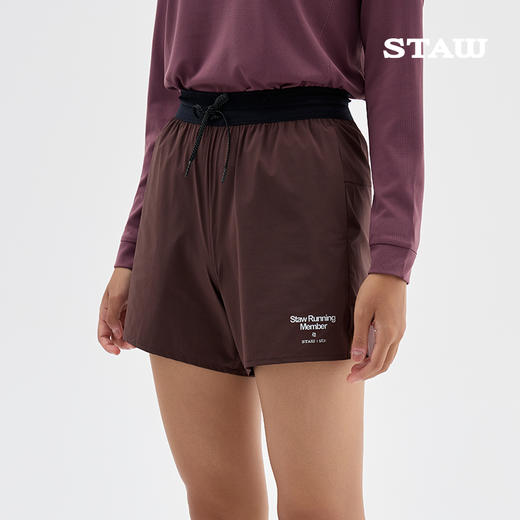 STAW世拓基础休闲运动短裤透气户外马拉松跑步训练四分速干裤男女 商品图2