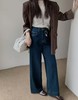 2025四面弹微阔拖地裤！秋季新款软糯亲肤顺滑阔腿直筒牛仔裤！ 商品缩略图3