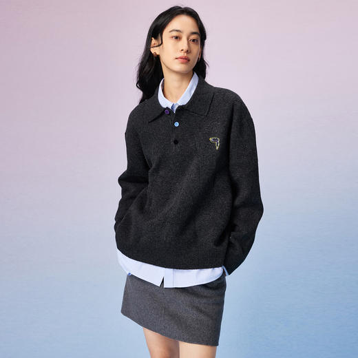 NPC潮牌博物馆奇妙夜系列毛衣男女情侣秋冬宽松休闲保暖NP57SW55 商品图3