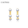 GAONAS  中式重工金色珠耳圈11501EGO 商品缩略图1