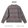72630SDSA秋冬新款痞帅男装潮牌民族风提花条纹纽扣开衫圆领毛衣针织衫 商品缩略图5