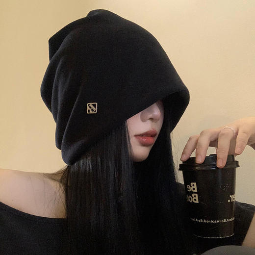 720°全面 升级版型【时尚百搭！显白显脸小】韩系短檐冷帽子女生堆堆帽秋冬季宽松套头包头帽男。rb 商品图4