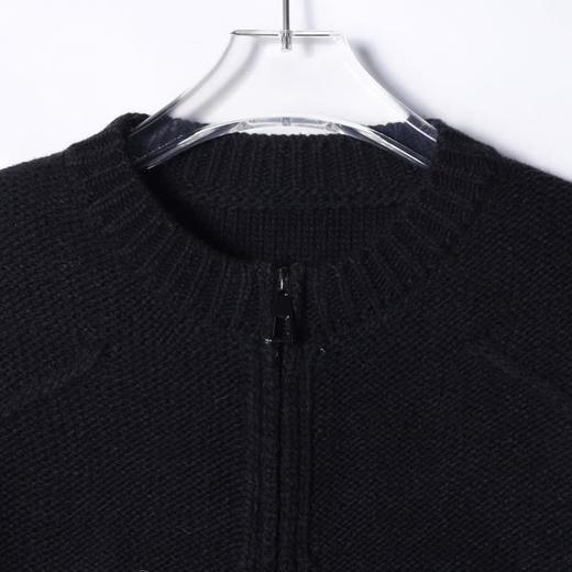 257118SDSA秋冬新款痞帅男装老钱风解构拉链圆领针织衫百搭慵懒开衫毛衣 商品图1