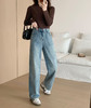 （小眠专属）轩齐 法式浪漫直筒牛仔裤 | 82.9%棉+再生纤维素，触感柔软，顺滑带垂，高腰拉高身材比例，遮肉显瘦 商品缩略图0