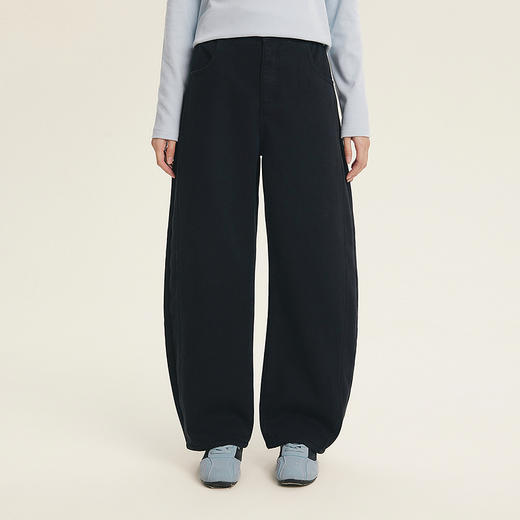 笛莎Deesha青少年女童裤子2025冬季女童加绒显瘦弯刀裤 商品图0